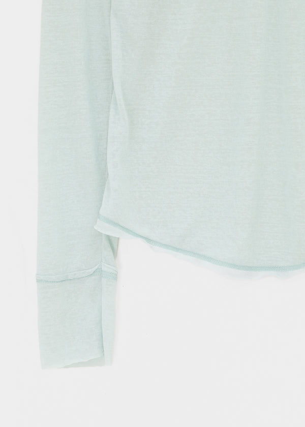 Pook Hook Henley Neck Vintage Summer Tencel Long Sleeve Tee