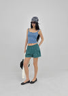 Ferriot Henley Neck Crop Sleeveless (Built-in Cap)