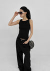 [MADE] Plio U-Neck Ribbed Sleeveless Top