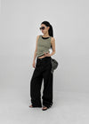 Ponhi Button Wide Cotton Pants