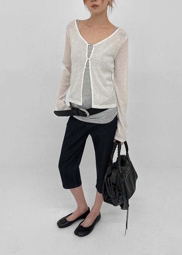 Labetin Button Capri Denim Pants