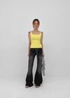 Comonut Banding Washed Bootcut Denim Pants