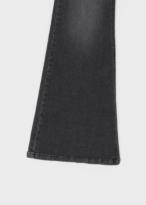 Comonut Banding Washed Bootcut Denim Pants