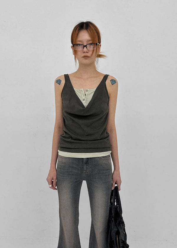 Cellom Back Pocket Slim Washed Bootcut Denim Pants