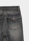 Cellom Back Pocket Slim Washed Bootcut Denim Pants