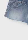 Kellack Two-button Washed Short Denim Pants