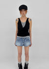 Serio Button Layered Sleeveless