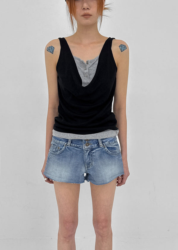 Serio Button Layered Sleeveless