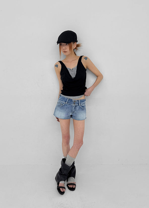 Serio Button Layered Sleeveless