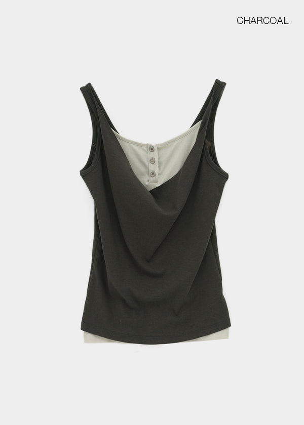 Serio Button Layered Sleeveless