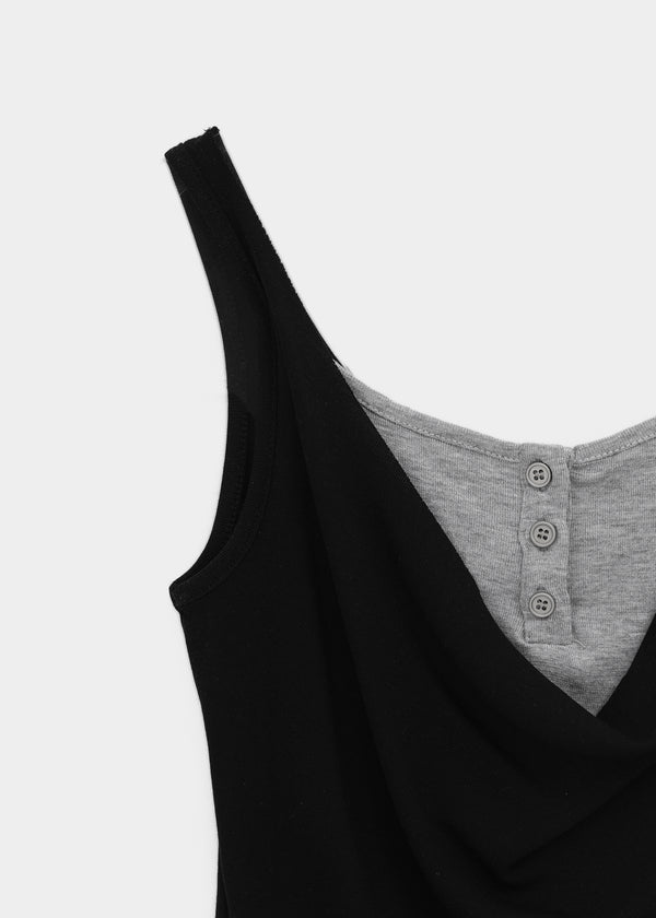 Serio Button Layered Sleeveless