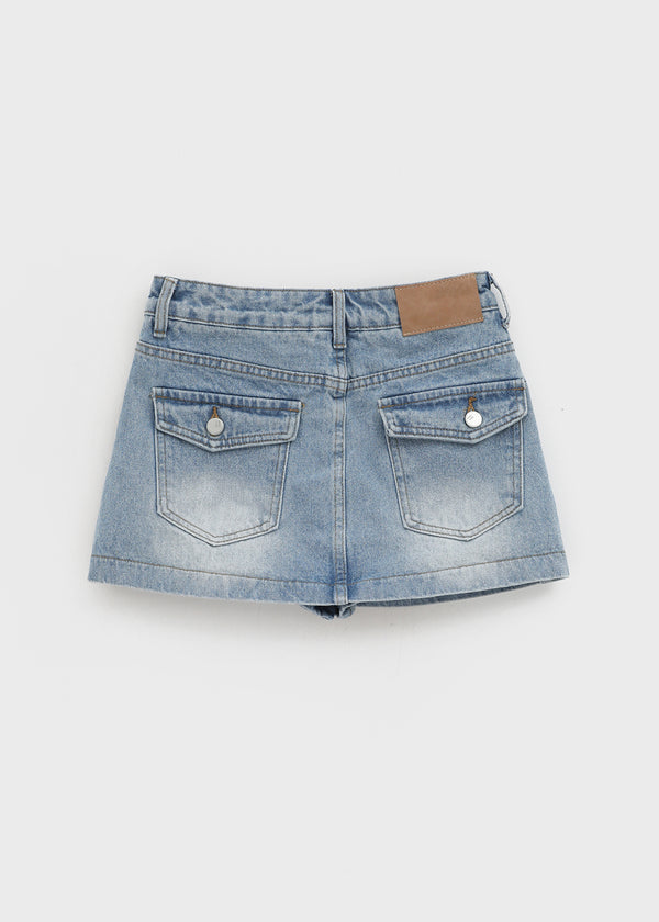 Zenlo Back Pocket Mini Skirt Pants