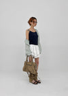 Kenocton Banding Frill Pumpkin Mini Skirt Pants