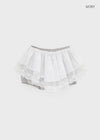 Kenocton Banding Frill Pumpkin Mini Skirt Pants