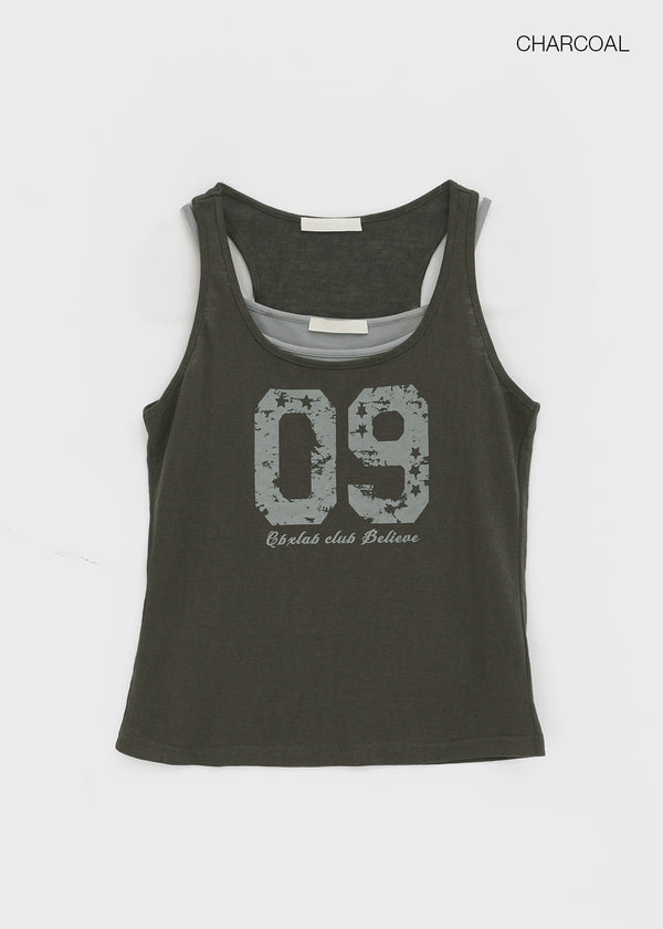 Shollit Vintage Print Layered Sleeveless