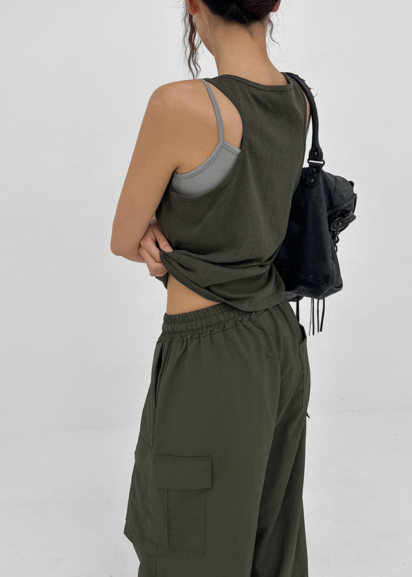 Shollit Vintage Print Layered Sleeveless