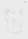 Booke Vintage Eyelet Strap Sleeveless