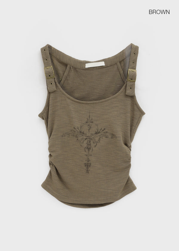 Booke Vintage Eyelet Strap Sleeveless