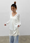 Jaws V-neck Summer Cotton Cardigan