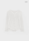 Jaws V-neck Summer Cotton Cardigan