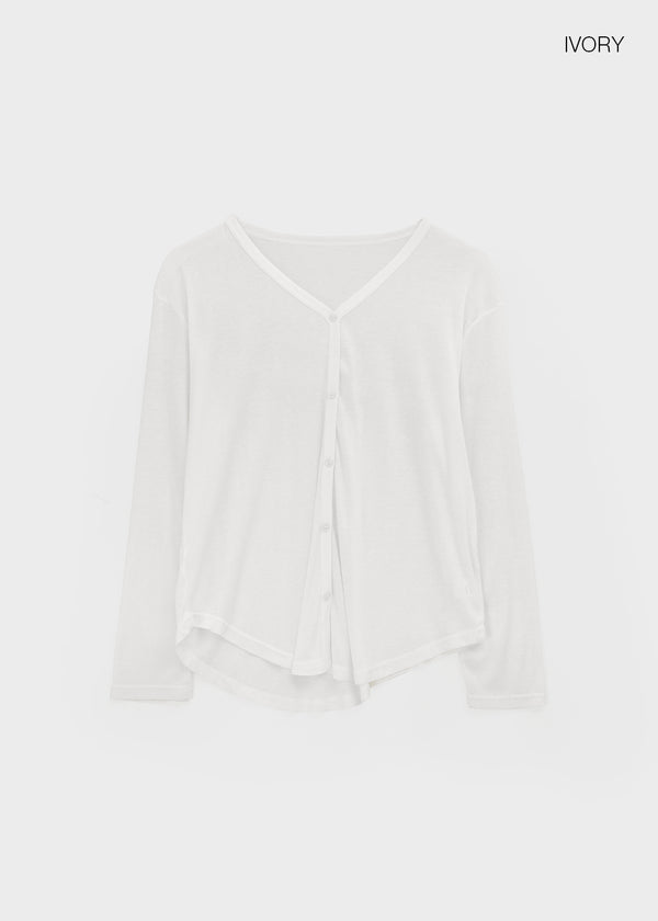 Jaws V-neck Summer Cotton Cardigan