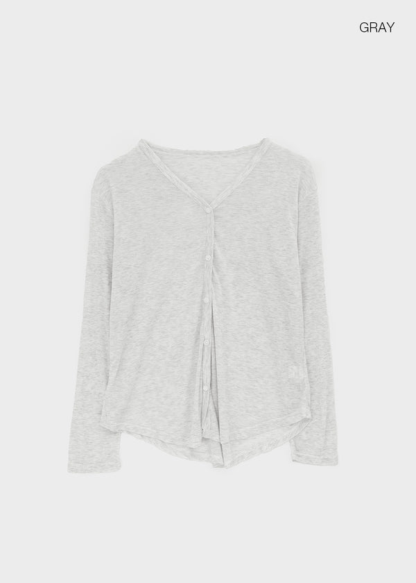 Jaws V-neck Summer Cotton Cardigan