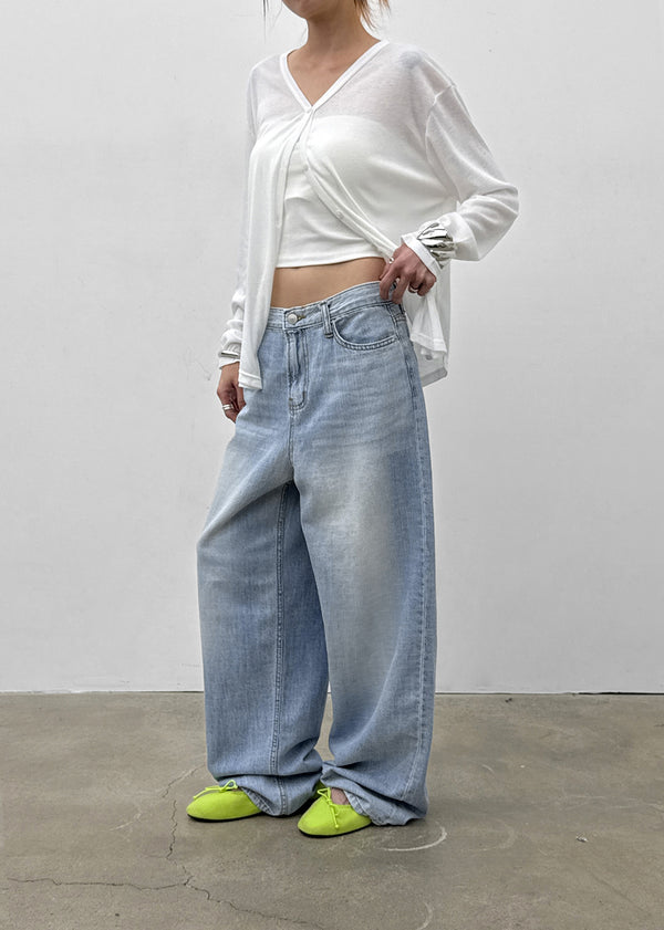 Rotit Summer Wide Denim Pants