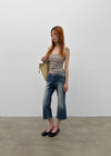Pieto Low-waisted Denim Capri Pants