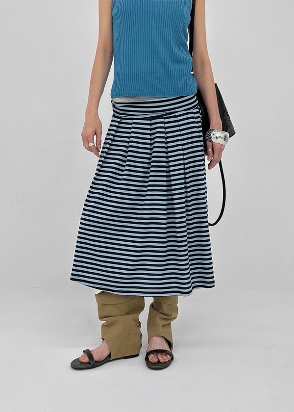Paikan Summer Striped Long Skirt