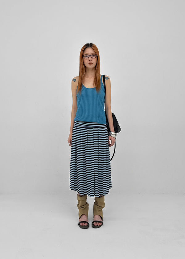 Paikan Summer Striped Long Skirt
