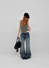Camrene Low-waist Bootcut Denim Pants