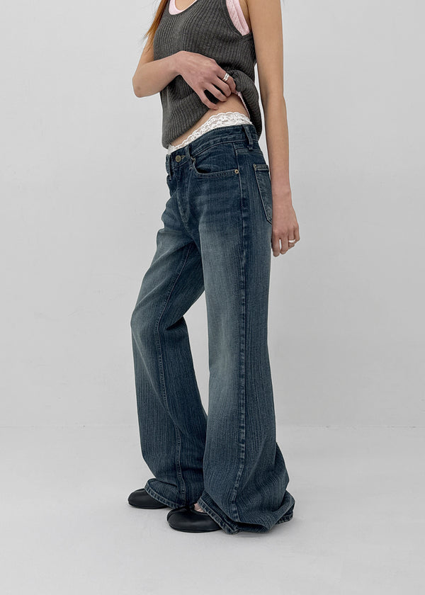 Camrene Low-waist Bootcut Denim Pants