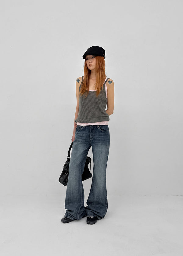 Camrene Low-waist Bootcut Denim Pants