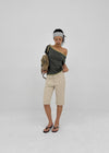 Tellony Cut-out Cotton Capri Pants