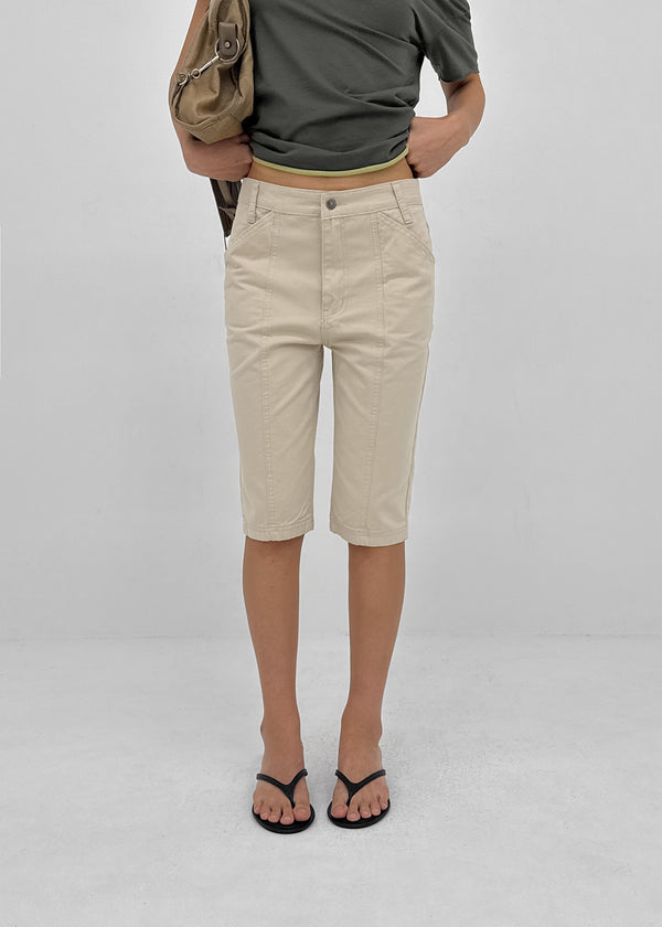 Tellony Cut-out Cotton Capri Pants