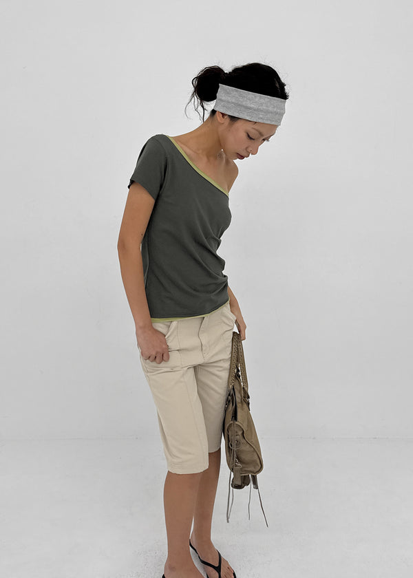 Tellony Cut-out Cotton Capri Pants