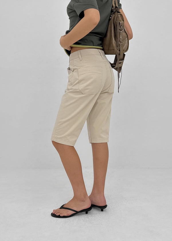 Tellony Cut-out Cotton Capri Pants