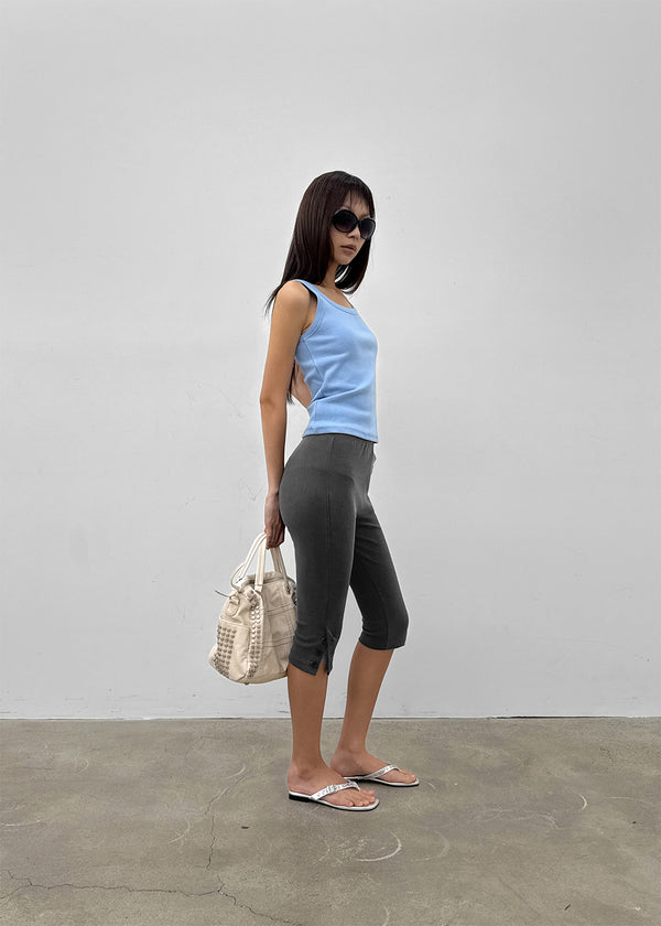 [MADE] Plio U-Neck Ribbed Sleeveless Top