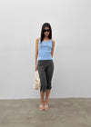 Gongia Button Capri Pants