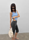 Gongia Button Capri Pants