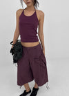 Forets Ribbed Halter Sleeveless