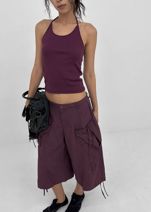 Forets Ribbed Halter Sleeveless