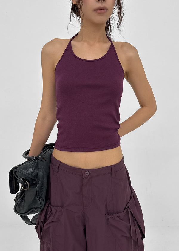 Forets Ribbed Halter Sleeveless