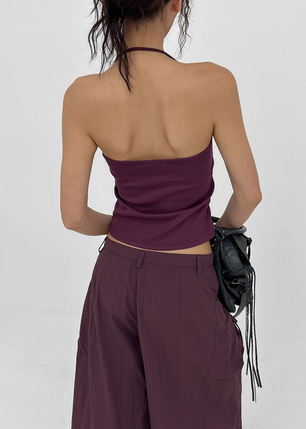 Forets Ribbed Halter Sleeveless