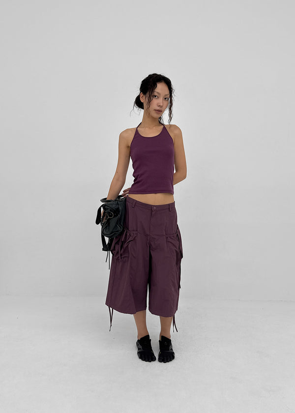 Forets Ribbed Halter Sleeveless