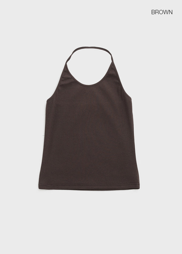 Forets Ribbed Halter Sleeveless