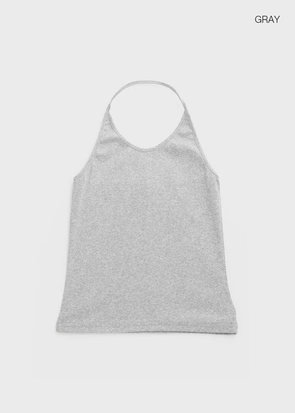 Forets Ribbed Halter Sleeveless