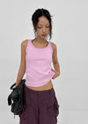 [MADE] Plio U-Neck Ribbed Sleeveless Top