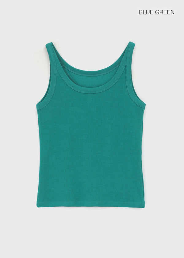 [MADE] Plio U-Neck Ribbed Sleeveless Top