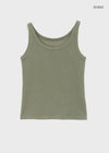 [MADE] Plio U-Neck Ribbed Sleeveless Top